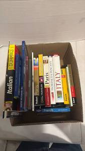 lot 3419 image: Box Lot of European Travel Guides and Language Books