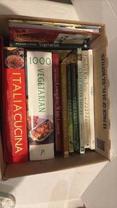 lot 3421 image: Box Lot of Cooking & Wine Cookbooks