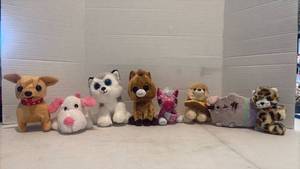 lot 3506 image: Lot of 8 Mixed Animal Stuffed Plush Toys