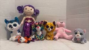lot 3509 image: Ty Beanie Boo & Stuffed Animal Plush Lot of 8
