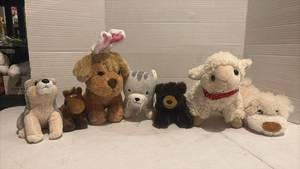 lot 3548 image: Lot of 7 Assorted Animal Stuffed Plush Toys