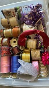 lot 3634 image: Various ribbons in bin