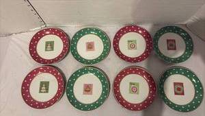 lot 3716 image: Boston Warehouse Holiday Porcelain Plate Set of 8