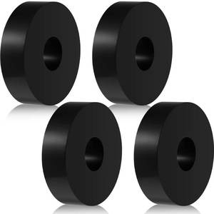 lot 6558 image: 4 Pcs Rubber Isolation Pads Thick Rubber Washers 1.5 Inch OD 0.5 Inch ID 0.4 Thick Mechanical Vibration Damping Pads Anti Vibration Isolation Isolator Washer