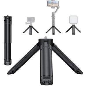 lot 6570 image: Mini Tripod for DJI Pocket34 2-in-1 Desktop Stand & Grip Handle - Ultra Portable Geared Heads Tripod for DSLR Webcam Phone 14 Mount 2oz Lightweight