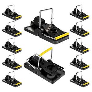 lot 6573 image: 12 Pack Mouse Traps Indoor for Home, Reusable Mice Traps for House, Safe No Touch Humane Snap Traps, Small Mice Catchers for Home Indoor, Quick-Set Mousetraps Effective