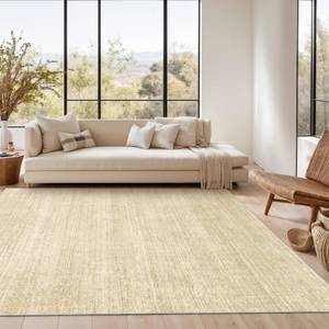lot 6582 image: Valenrug Washable Rug 5x7 - Stain Resistant 5x7 Area Rugs for Living Room, Non Slip Backing Printed Rugs for Bedroom, Folable Machine Washable Area Rug (5x7, Tan)