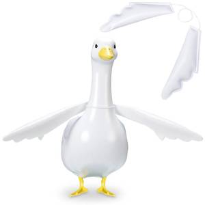 lot 6587 image: Civaner 1 Pack Porch Goose Wings Downy Poseable Swinging Goose Outfit for Lawn, Patio, Outdoor Statue Decoration (Cotton Filling,23 Inch)