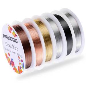 lot 6692 image: PAXCOO 6 Pack Jewelry Beading Wire for Jewelry Making Supplies and Craft (24 Gauge)
