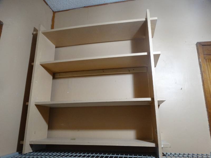 lot 6796 image: Wooden shelf with 4 shelfs.