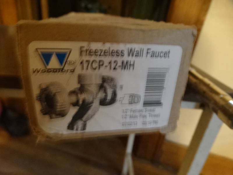 lot 6836 image: New in box lifetime stainless steel seal outdoor faucet.