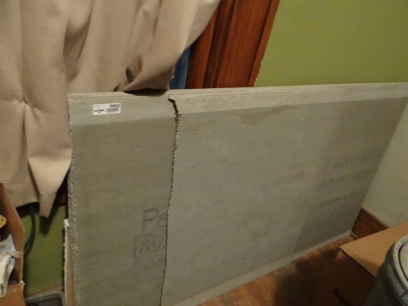 lot 6892 image: 4 Perma base cement board 14 36 x 5 & 1 small piece.
