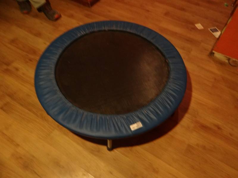 lot 6899 image: Exercise trampoline & ball.