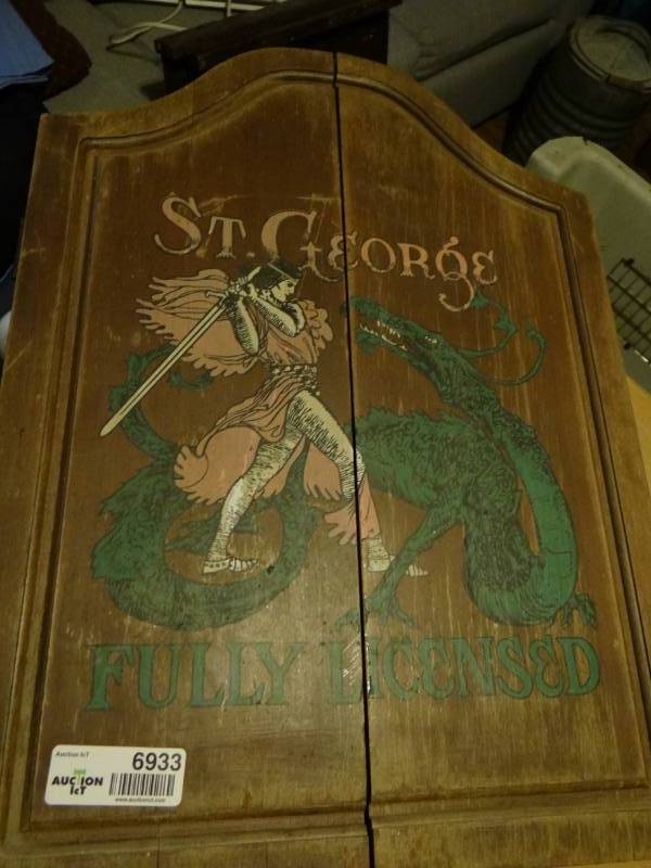 lot 6933 image: ST. George fully licsened dart board.