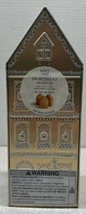 lot 6510 image: M&S Food Shortbread Cookies Mini All Butter Shortbread Houses Light Up Tin 8.1 oz (Exp. 7222026)