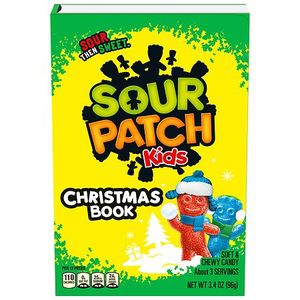 lot 6535 image: Lot of 4 SOUR PATCH KIDS Christmas Book Candy - 3.4oz (Exp. Jun 2026)