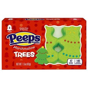 lot 6698 image: 3 packs-Peeps Trees Christmas Candy - 1.5oz3ct Best by 62027