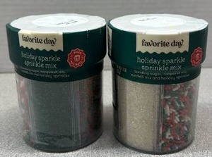 lot 6751 image: Lot Of 2 Christmas Decors- 6 Cell Sprinkles - 7.27oz - Favorite Day (02102027)