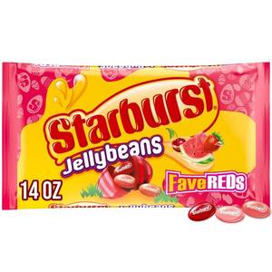 lot 6760 image: Lot of 3 Starburst Easter FaveReds Jellybeans Candy Bag - 14oz (Exp. 042027)
