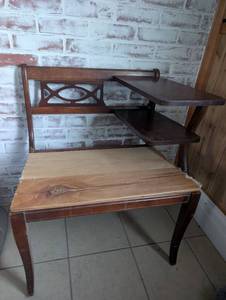 lot 511 image: Mahogany Two-Tier Desk - 17 D x 31 H in