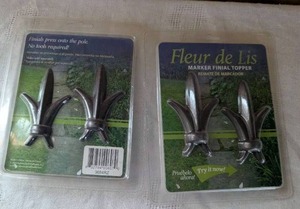 lot 2011 image: Decorative Metal Finials for Fence Posts - 2 Packs
