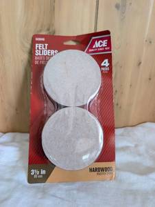 lot 2022 image: Ace Hardware Felt Sliders 3.5 Inch Round 4-Pack for Hardwood Floors