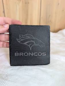 lot 2508 image: Denver Broncos Engraved Slate Coaster
