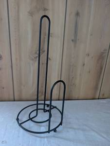 lot 2511 image: Black Metal Paper Towel Holder Stand