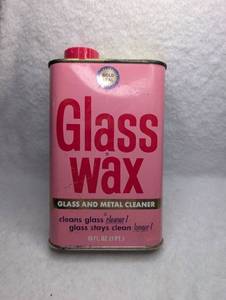 lot 3010 image: Glass Wax Glass and Metal Cleaner Tin Can by Gold Seal Co. 16 oz