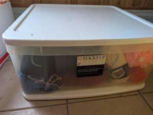 lot 3517 image: Mixed Yarn Lot includes Stacks Up 49 Quart&nbspStorage Drawer - Lot 5
