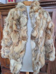 Natural Rabbit Fur Coat with Satin Lining