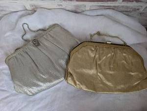 lot 4512 image: Metallic Evening Clutch Bag Set - Gold and Silver