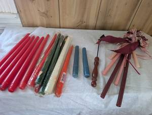 lot 8003 image: Mixed Candle Making Supplies Lot with Wicks and Tools