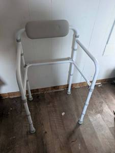 lot 9000 image: Adjustable Shower Chair with Padded Back Support