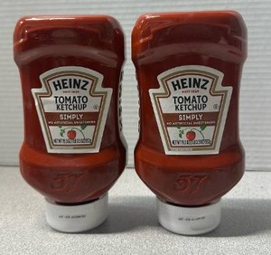 lot 3551 image: Lot of 2 Heinz Simply Tomato Ketchup No Artificial Sweeteners 19.5 oz