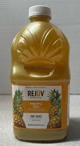 lot 3554 image: Rejuv Originals Pineapple Juice 100% 48 fl oz (1 qt) (Exp. 42226)
