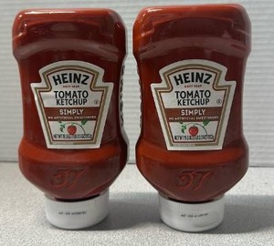 lot 6401 image: Lot of 2 Heinz Simply Tomato Ketchup No Artificial Sweeteners 19.5 oz