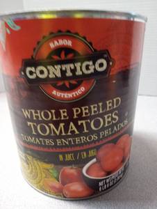 lot 6702 image: Contigo Whole Peeled Tomatoes in Juice 28 oz