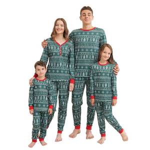 lot 5347 image: Family Matching Christmas Pajamas Set, Cute Elk Sleepwear for Boys Girls Dad Mum (Black grid,Men,Small)