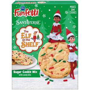 lot 5377 image: Pillsbury Funfetti Santaverse Elf On Shelf Sugar Cookie Mix  15 oz Box 3327 2 boxes