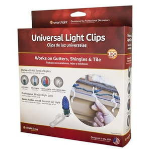 lot 5381 image: Simple Living Solutions 100ct String Light Universal Light Clips
