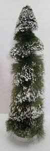 lot 5386 image: Decorative Tiered Evergreen Tree with Snow Finish