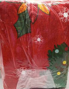 lot 6762 image: Christmas Area Rug - 8x10 Washable Non-Slip Carpet for Living Room Throw Soft Area Rug for Bedroom, Snowflake Holiday Decor Accent Floor Green Tree Rug for Kitchen Entryway Dining Room