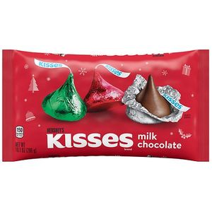 lot 6764 image: HERSHEYS Kisses Milk Chocolate Christmas Candy Bag - 10.1oz 926  hugs and kisses