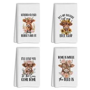 lot 6769 image: 4 Pcs Christmas Kitchen Towels, Winter Snowman Hand Towels Absorbent Christmas Tree Reindeer Dish Towel, Snowflake Gloves Guest Towel for Women Friend Sister Coworker Birthday Christmas Mothers Day