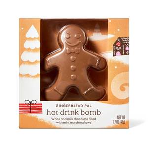 lot 6784 image: Christmas Gingerbread Pal Hot Drink Bomb - 1.7oz - Favorite Day- Qty 2
