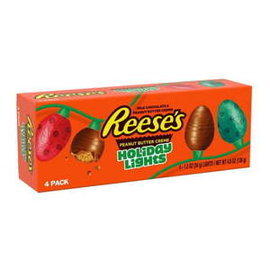 lot 6796 image: Reeses Holliday Peanut Butter Cr�me Candy Lights - 4.8oz4ct - Qty 2 - Best by 072026