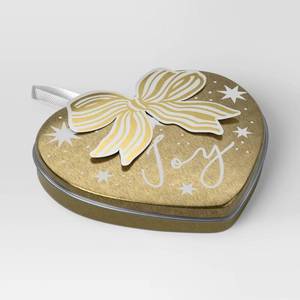 lot 6823 image: Christmas Gift Card Holder Gold Heart Joy - Wondershop Qty 5