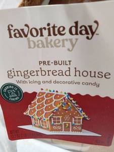 lot 6826 image: Favorite Day Bakery Pre-Built Gingerbread House with Icing and Decorative Candy Best before 01 Apr 2026