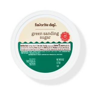 lot 6834 image: Christmas Green Sanding Sugar - 8oz - Favorite Day Qty 2 Best by 08022028